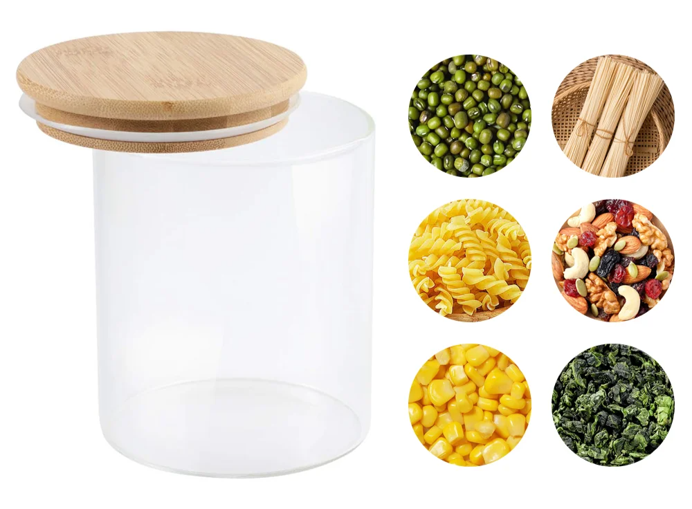 PureVorrat Glass Container Set – Oppbevaringskrukker med Trellokk | Tett og Stilfull | Moderne Kjøkkenoppbevaring | Skanto