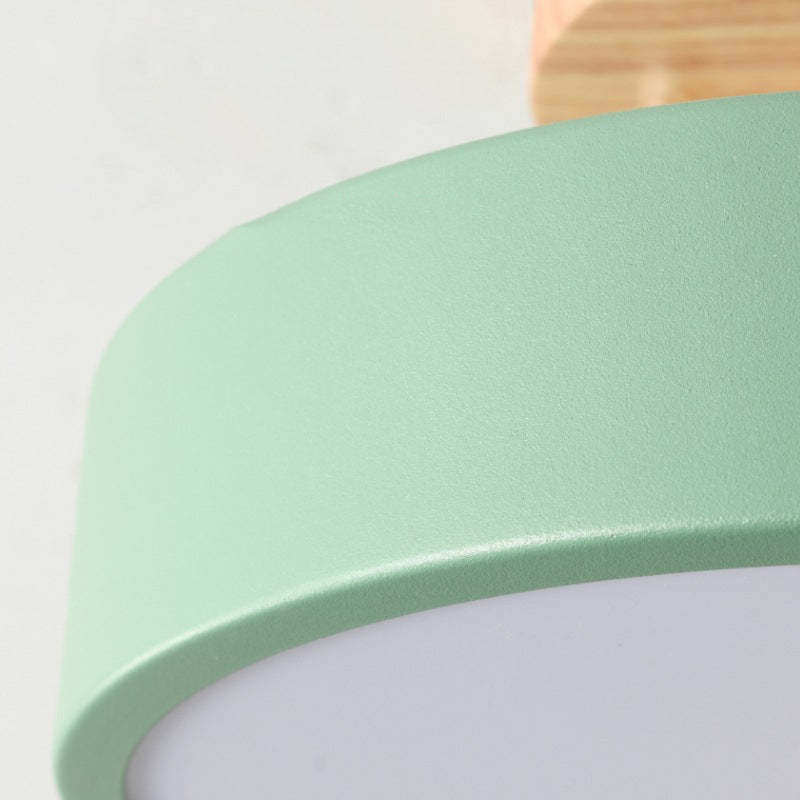 Stilig LED taklampe laget av tre og akryl for soverom, spisestue og stue