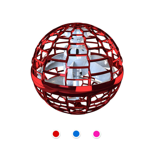 Flynova Pro flyvende ball spinnleketøy håndstyrt drone helikopter 360 graders roterende mini UFO med lys barnegave