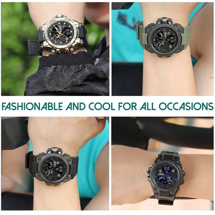 Skanto | Sporty Dual-Display Mode Multifunctional Waterproof Luminous Men's Wristwatch