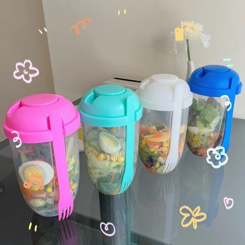 Skanto | Salatbeholder - Takeaway-salat - Praktisk og stilfull - Ideell for travle mennesker