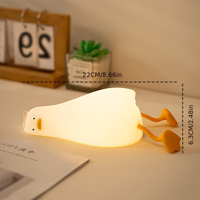 Skanto | Sleeping Duck Lampe - Oppladbar Dimmbar Silikon Nattlys