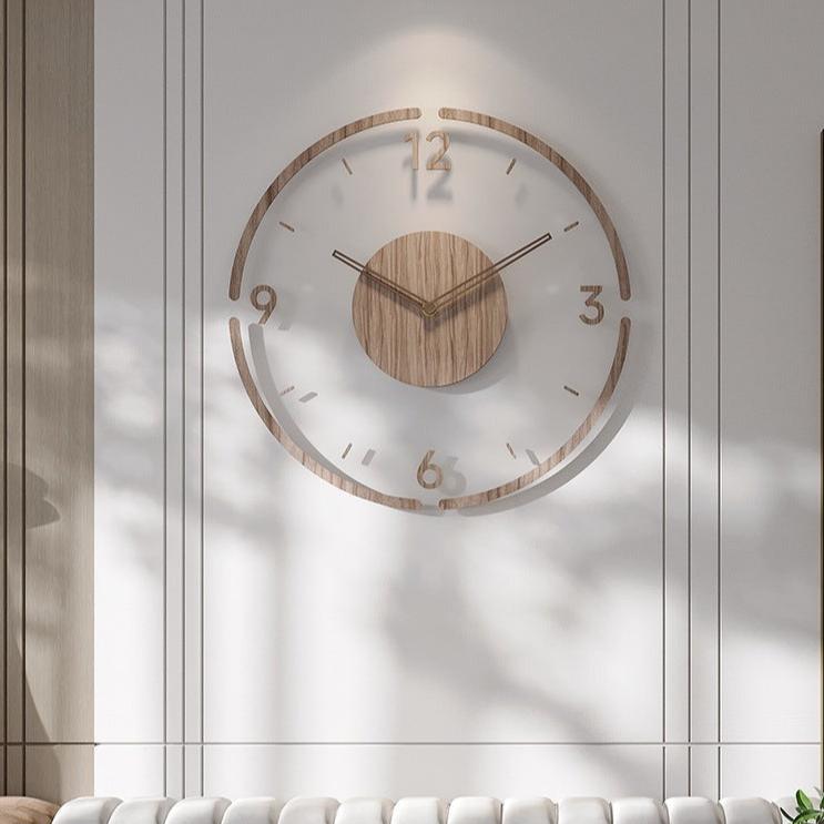 Skanto | Nordic – Stille Veggdekor Klokke I Ekte Tre, 35 Cm