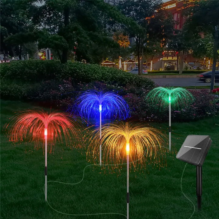 Skanto | Solhage Lys med Fargeforandring – LED Plenlys for Hage & Terrasse, Fyrverkeri Design