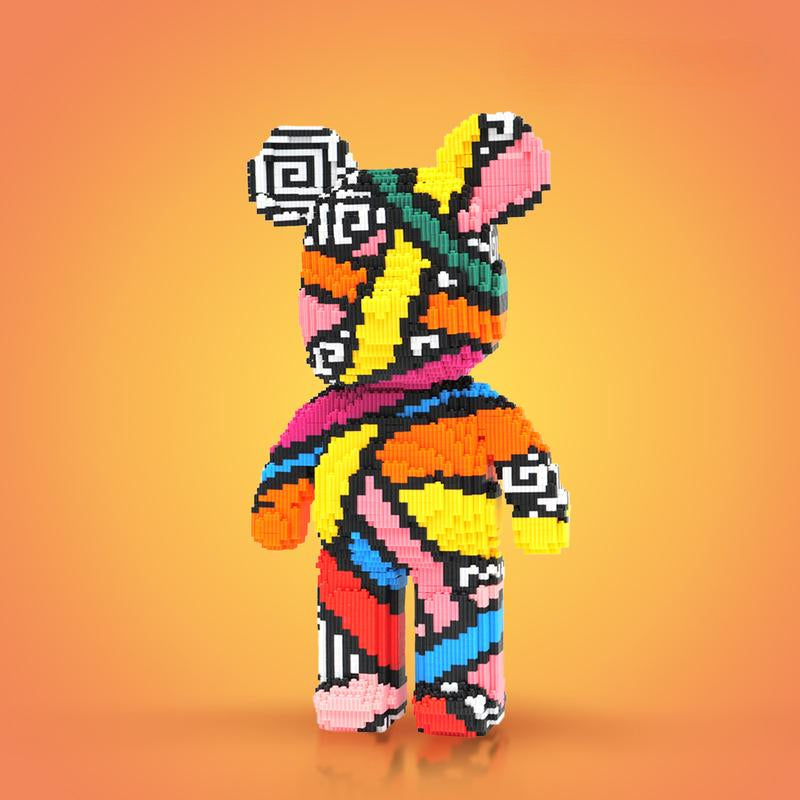 Skanto | DIY Pixel Art Blokk Bjørn Figurer – Kreativ Bygging & Samle Utstilling
