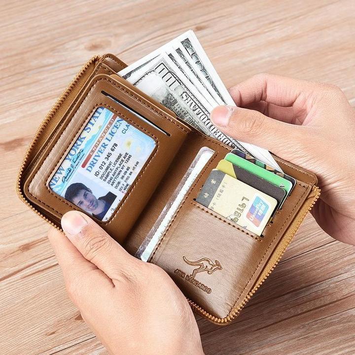 Skanto | Menns Essentials-Multi-funksjonell RFID Blokkering Vanntett Holdbar PU Lær Lommebok