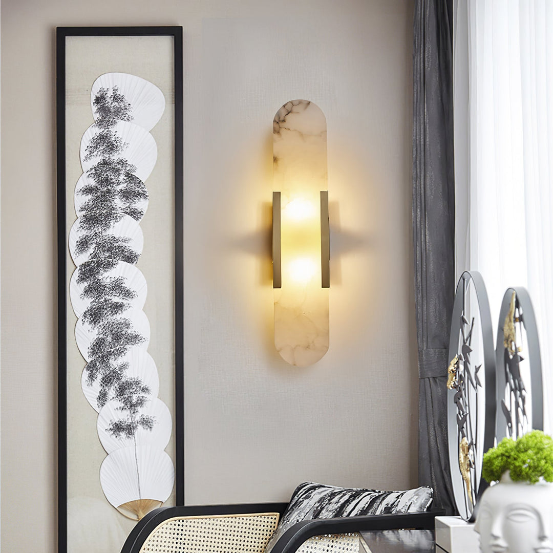 Moderne marmor vegglys - Elegant veggarmatur | Skanto