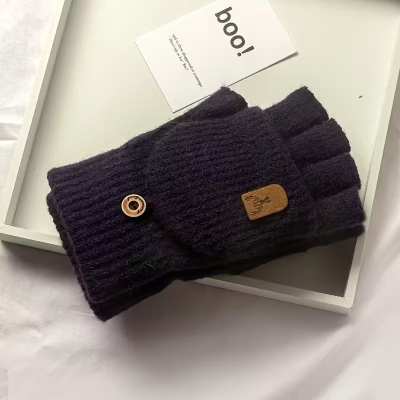 Skanto | Menns WinterPro Fingerless Hansker – Tykk, Varm og Behagelig