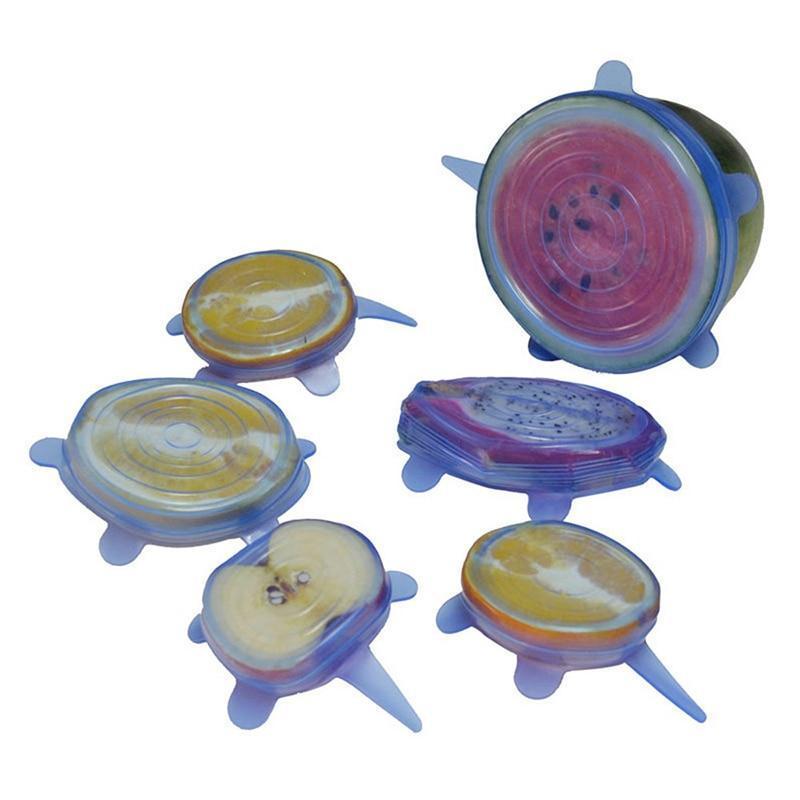 Norvo | Gjenbrukbare Silikon Stretch Lokker  6stk Universelle Boller Lokk Cover