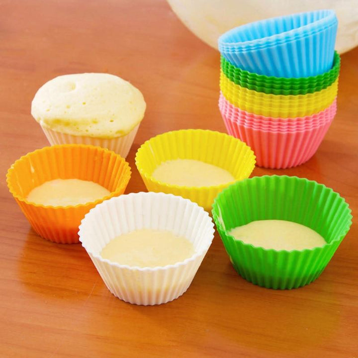 6stk Muffin Kake Gjenbrukbare Silikone Bakeformer | Skanto