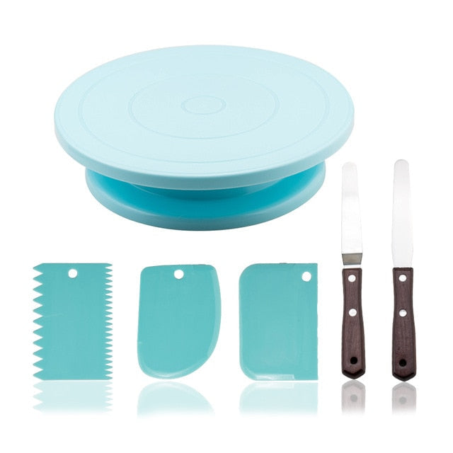 6Pcs Set Kake Snurrende Kakefat Roterende Bord Kakebord | Skanto