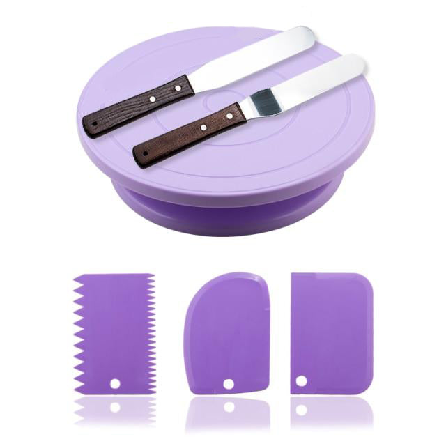 6Pcs Set Kake Snurrende Kakefat Roterende Bord Kakebord | Skanto
