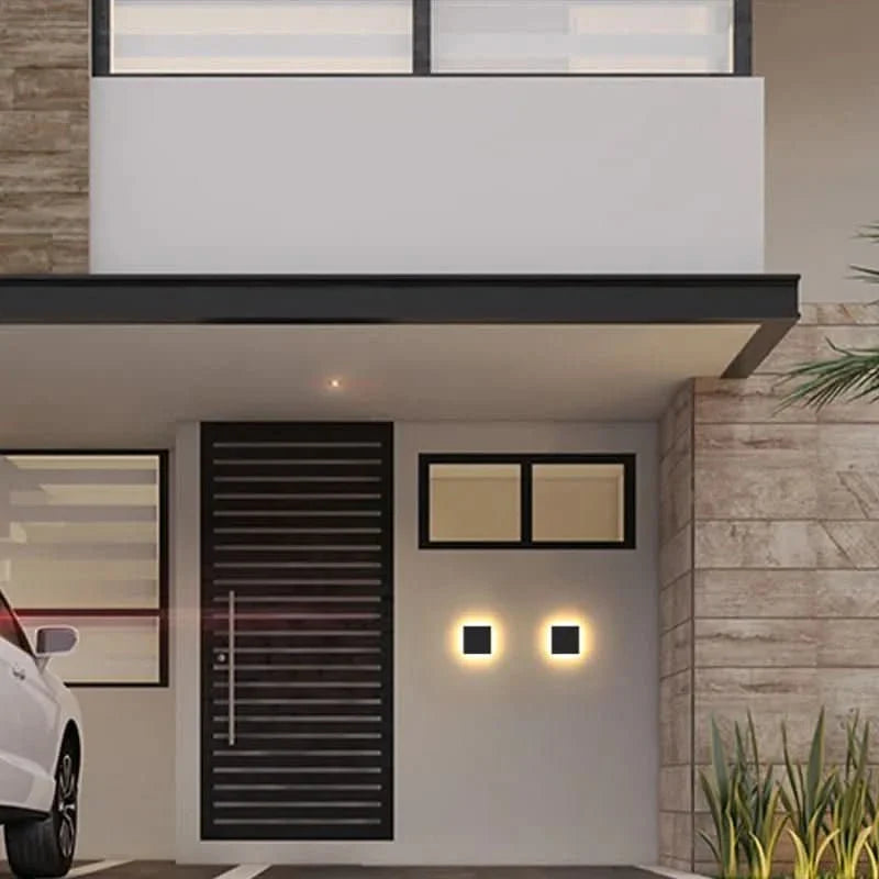 Skanto | Minimalist LED vegglampe i rund eller kvadratisk, IP65