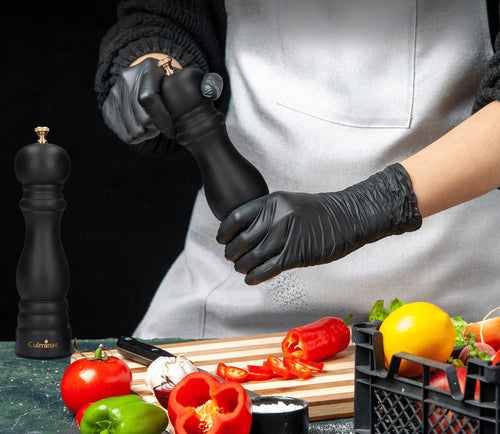 Skanto | Salt- og Pepperkvernssett – Håndholdt krydderkvern laget av tre med keramisk kvern og justerbar malingsgrad