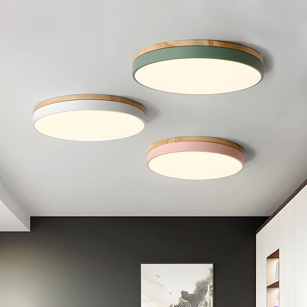 Skanto | Taklampe Naturlig Tre Flush Mount Fixture