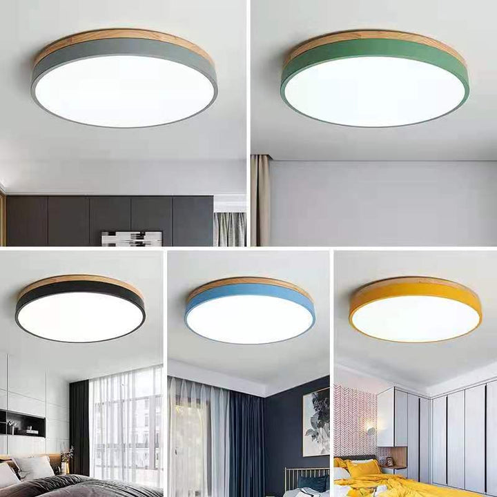 Skanto | Taklampe Naturlig Tre Flush Mount Fixture