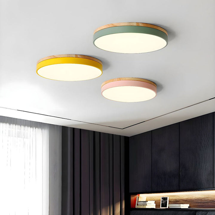 Skanto | Taklampe Naturlig Tre Flush Mount Fixture