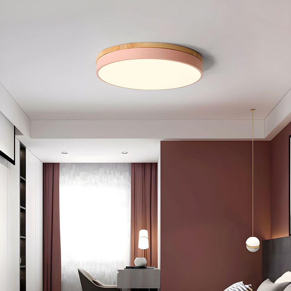 Skanto | Taklampe Naturlig Tre Flush Mount Fixture