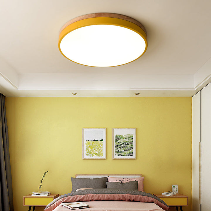Skanto | Taklampe Naturlig Tre Flush Mount Fixture