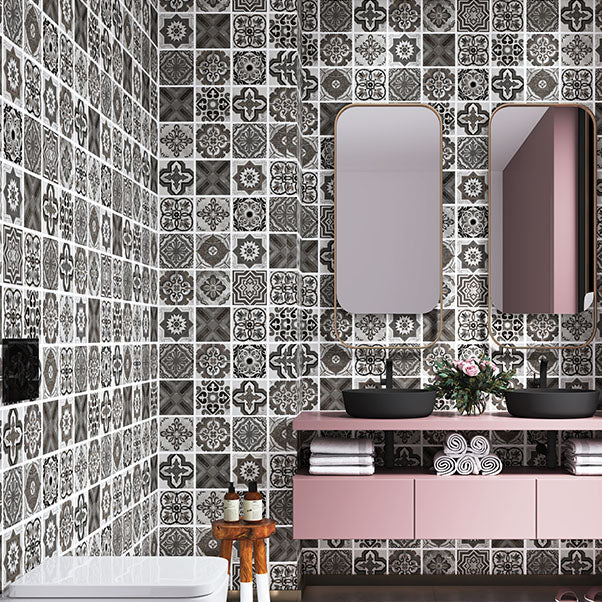 Skanto | Multi-Tonal Stil Vinyl Plank Gulv Peel og Stick Porselen Flis Utseende PVC Gulv