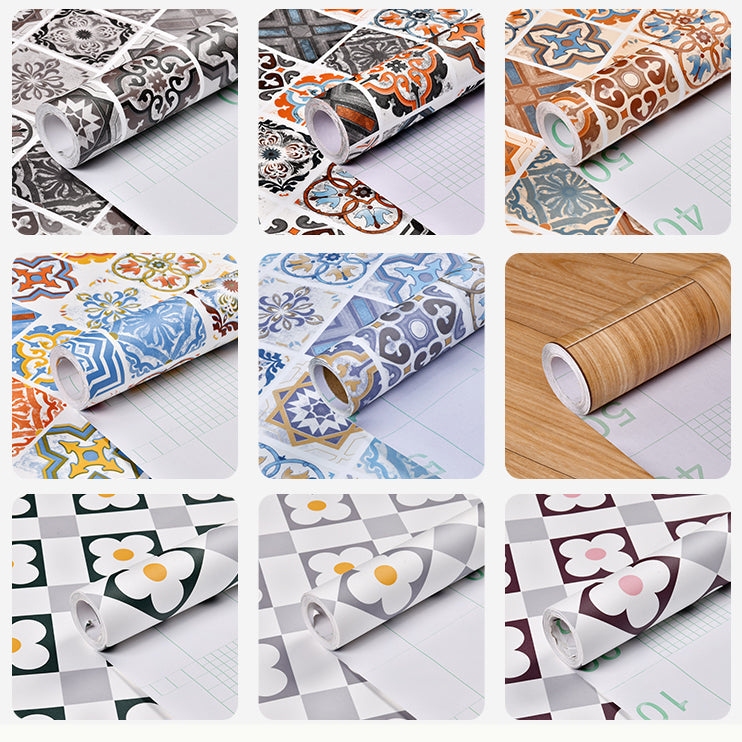 Skanto | Multi-Tonal Stil Vinyl Plank Gulv Peel og Stick Porselen Flis Utseende PVC Gulv