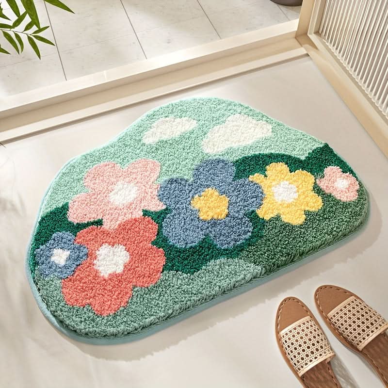 Skanto | FlorSoft - Ekstra absorberende bade matte med blomster mønster