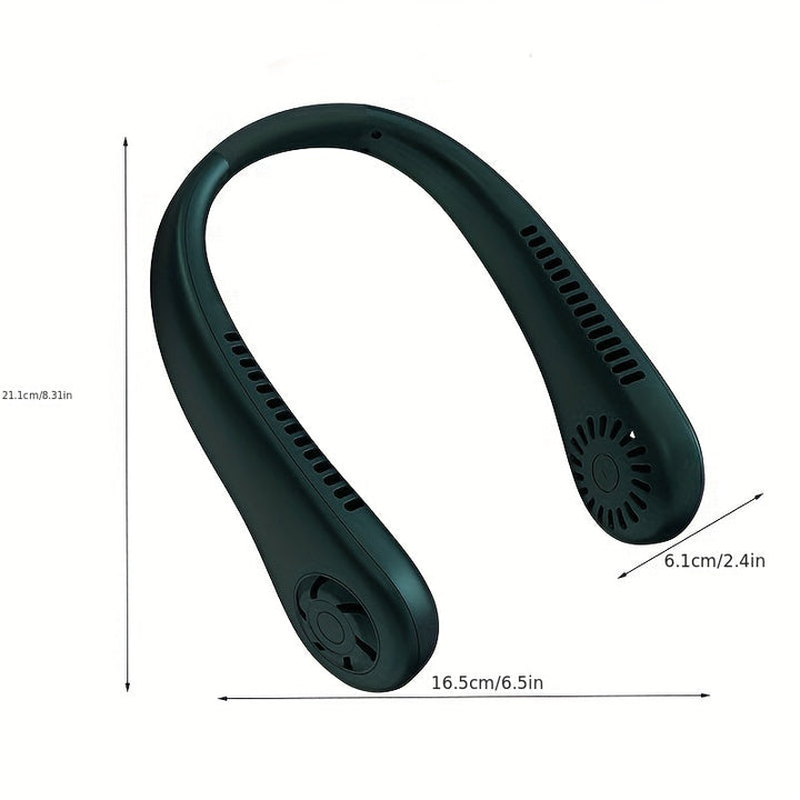 1pc Håndfri Bærbar Nakke Vifte - Oppladbar, Bladfri, og USB Drevet - Perfekt for Kontor og Reisebruk | Skanto