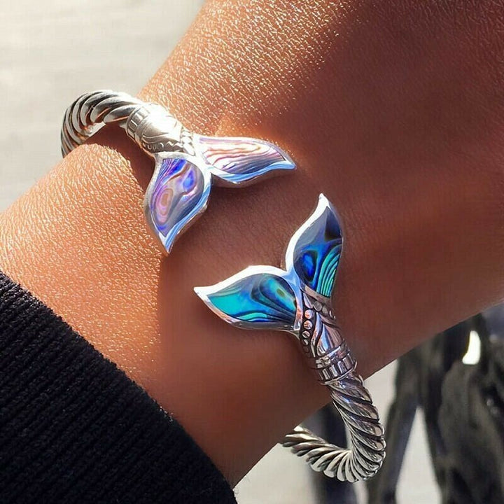 Skanto | Abalone Shell Havfrue Hale SS Bangle Armbånd