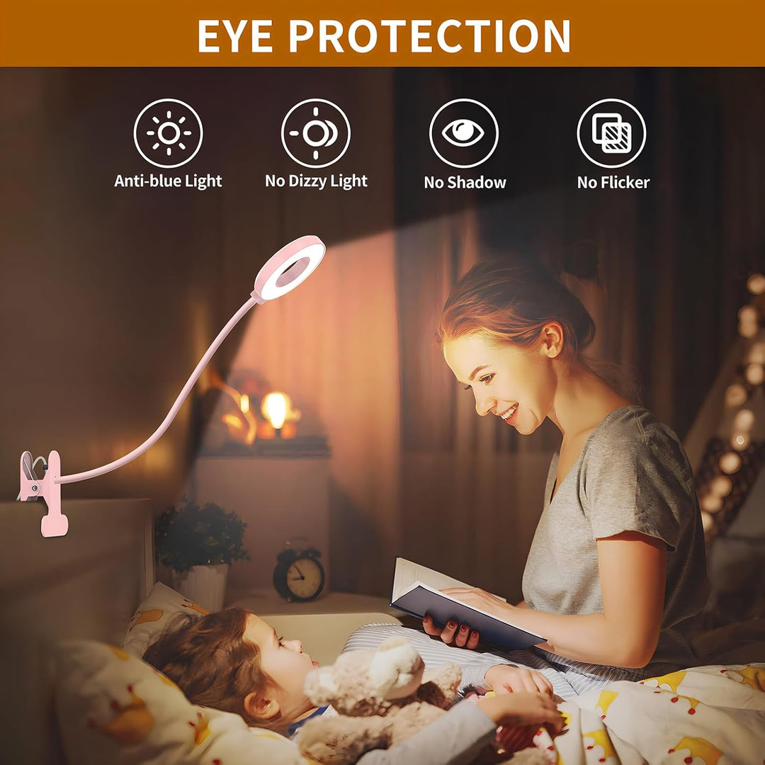 Skanto | 3 fargemodi LED-bordklemmlampe med & fleksibel gåsnek – Selvara (1+1 GRATIS)