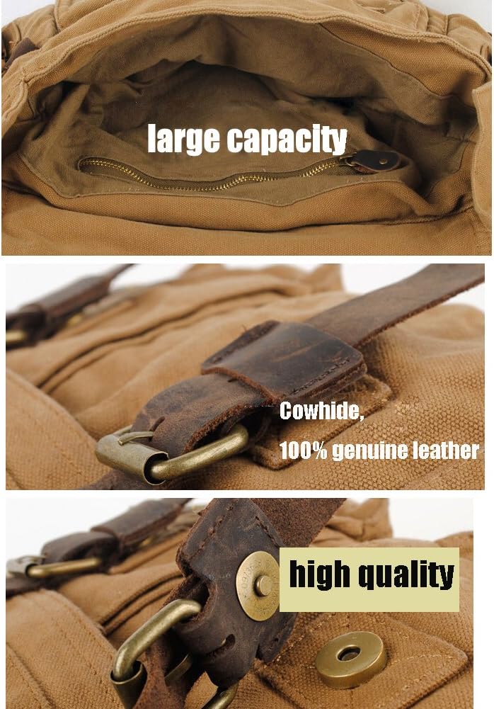RetroCarry Bag – Vintage Canvas Skulderveske for Laptoper Skanto