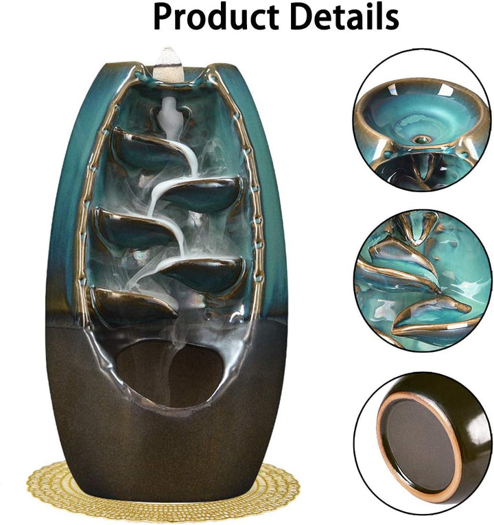 Mountain Incense Holder + GRATIS 7 Autentiske Kegler av Naturlige Dufter Skanto