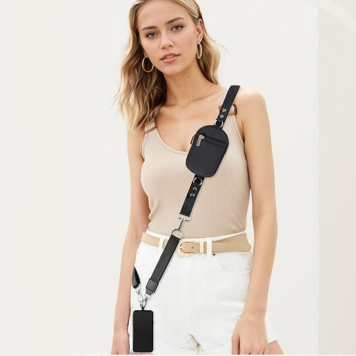 Skanto | Justerbar telefon lanyard crossbody stropp med lommebok