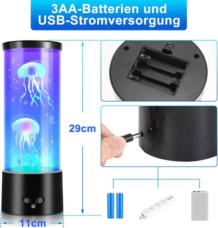 Jellyfish Lampe RGB med Fjernkontroll | Skanto
