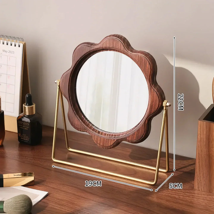 Skanto | Elegant Rotatable Desktop Makeup Mirror – Neoklassisk Design