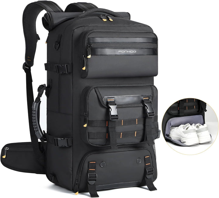 50L Flyklar Konverterbar Reise Ryggsekk med Skoparti & USB-port | Skanto