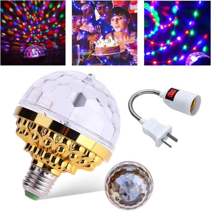 DiscoSpin LED Festlampe – Roterende RGB Ambientbelysning 3W | Skanto