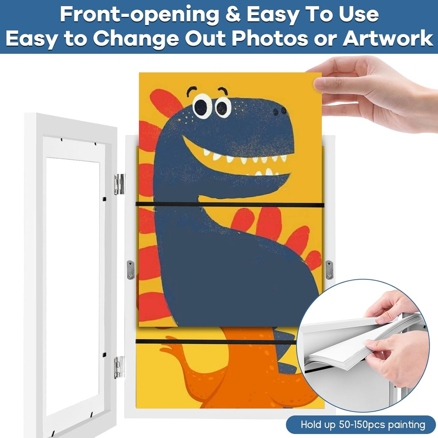 Norvo | ArtNest Magnetisk Ramme | Kreativ utstillingsløsning for barns kunstverk