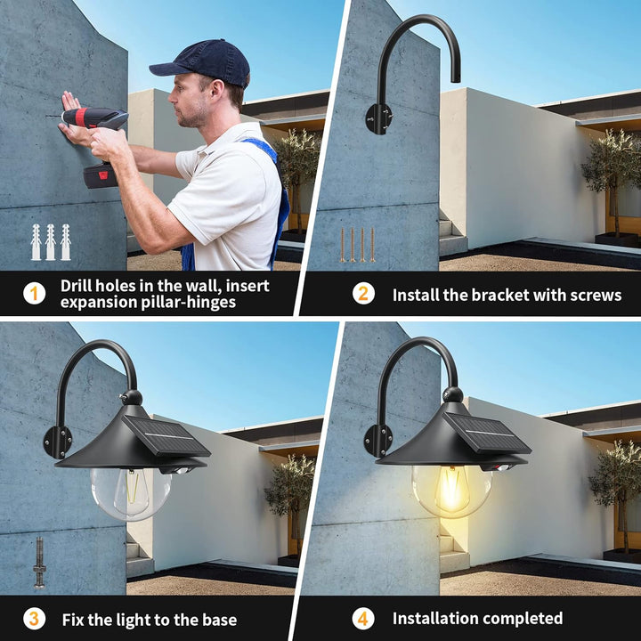 Skanto | Solbevegelse Barn Vegglamper med 3 Moduser & Gåsnehalsdesign (2 Pakke) – Halden