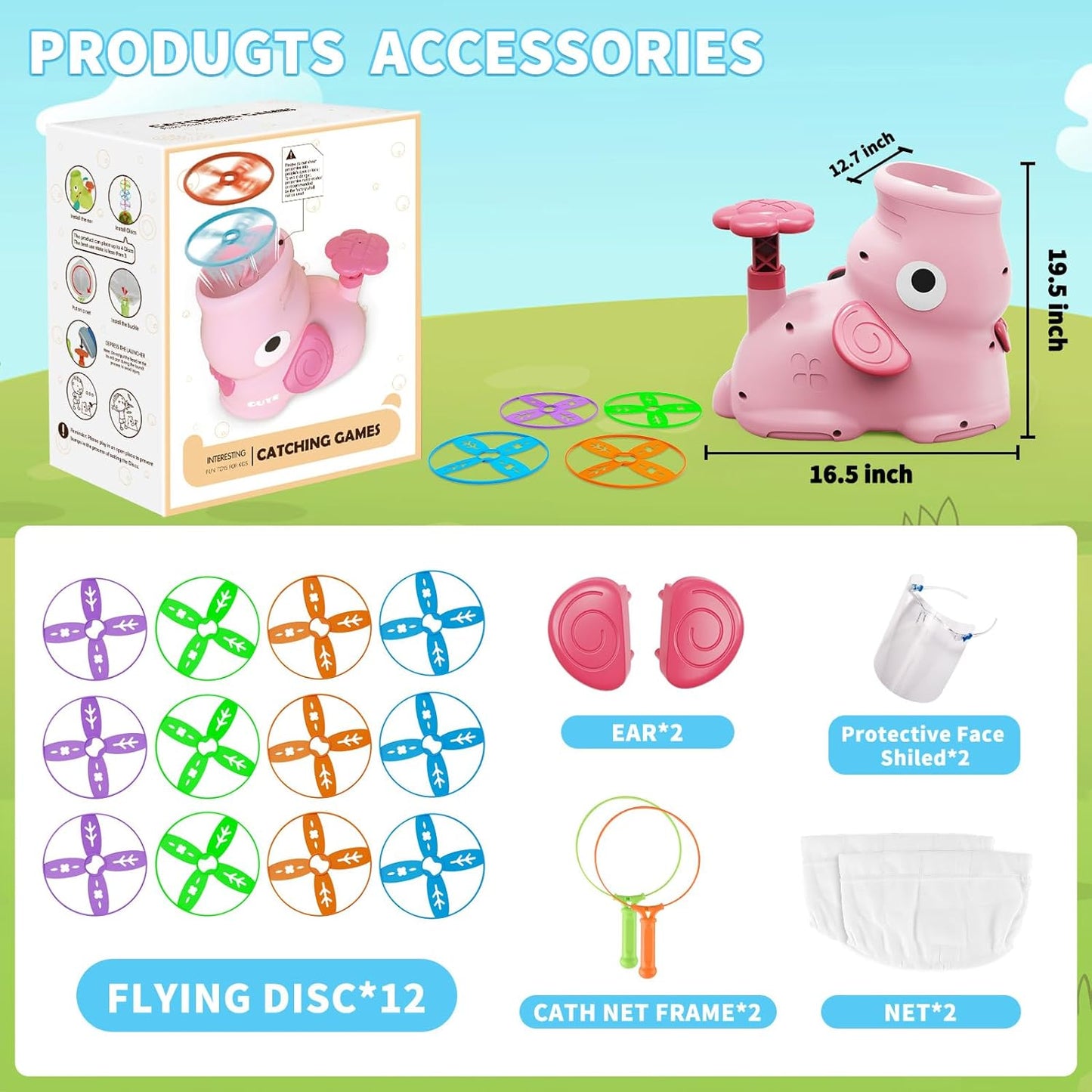 Norvo | AirZoom Launcher | Bring play fun to new heights - Flying Saucer Lekesett