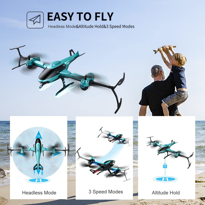 Skanto | RC Helikopter Drone med 1080P HD Kamera for Barn Voksne