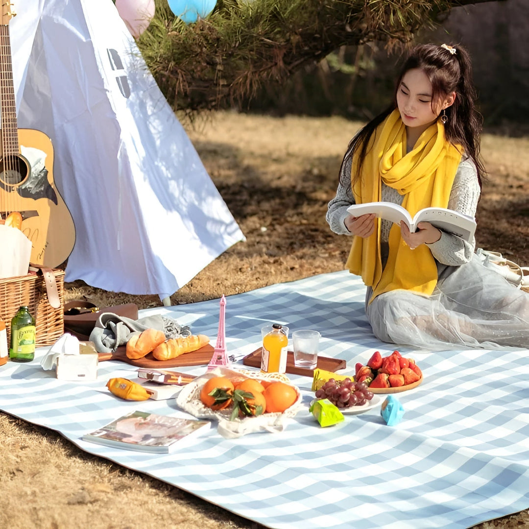 Picnic teppe for utendørs – Vanntett & Sandfri | Perfekt for utendørseventyr | Skanto