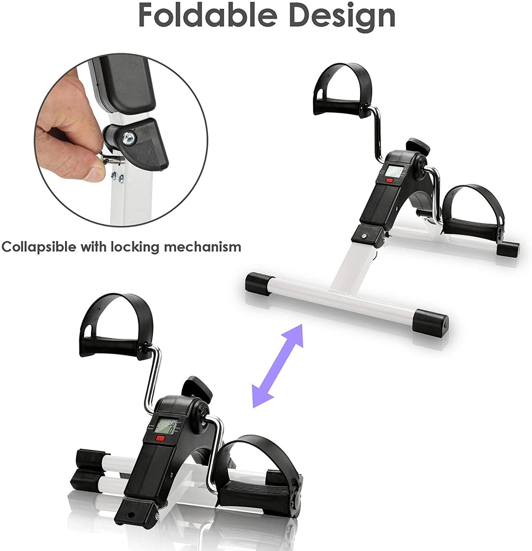 Mini-Home Trainer Fitness Bike Leg Trainer med LCD Display | Skanto