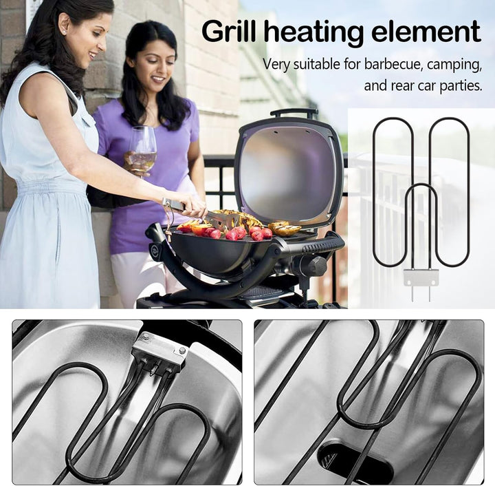 Frendorf | Høy-effekt rustfritt stål grill varmeelement 2200W for utendørs elektrisk BBQ – Zeythra