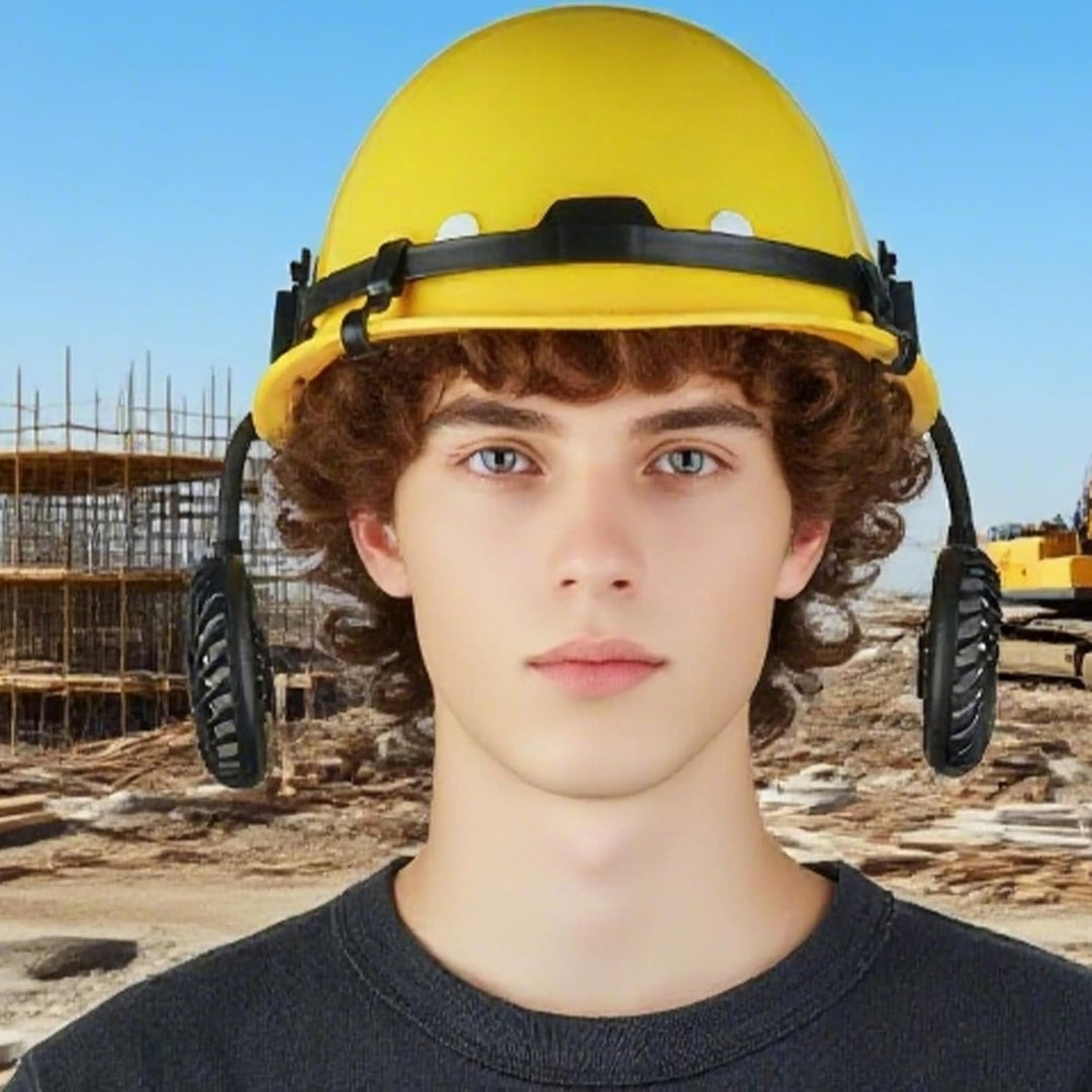 Skanto | Ventilated Construction Helmet with Adjustable Cooling Fan – Biniveil