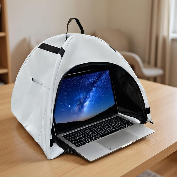Frendorf | Laptop Solskjerm – Sammenleggbar Blendredd Privattelt for 13–16" Enheter – Travory
