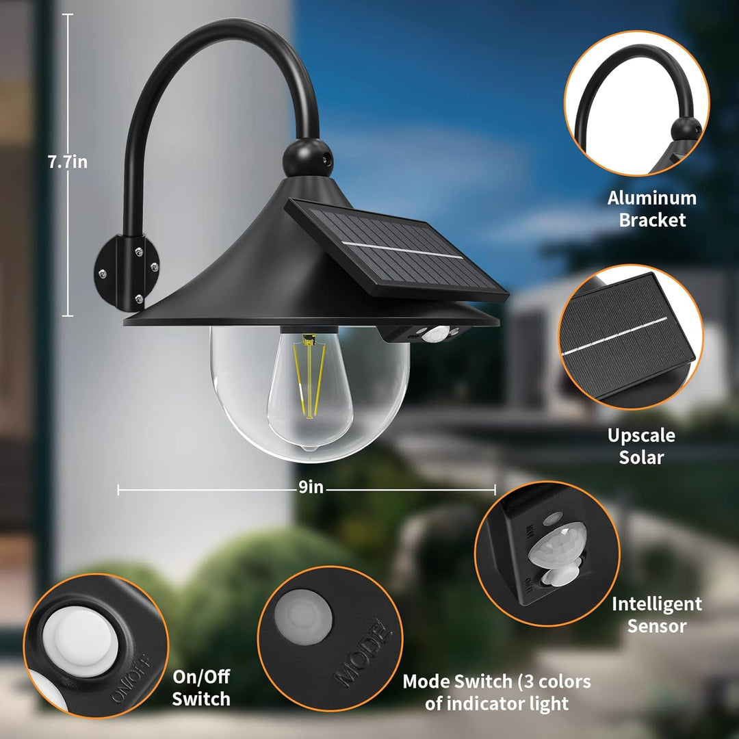 Skanto | Solbevegelse Barn Vegglamper med 3 Moduser & Gåsnehalsdesign (2 Pakke) – Halden