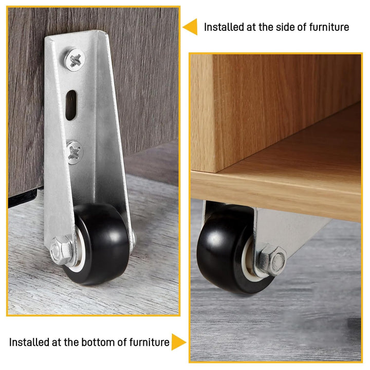 Lavprofil side-mount hjul for møbel Skanto