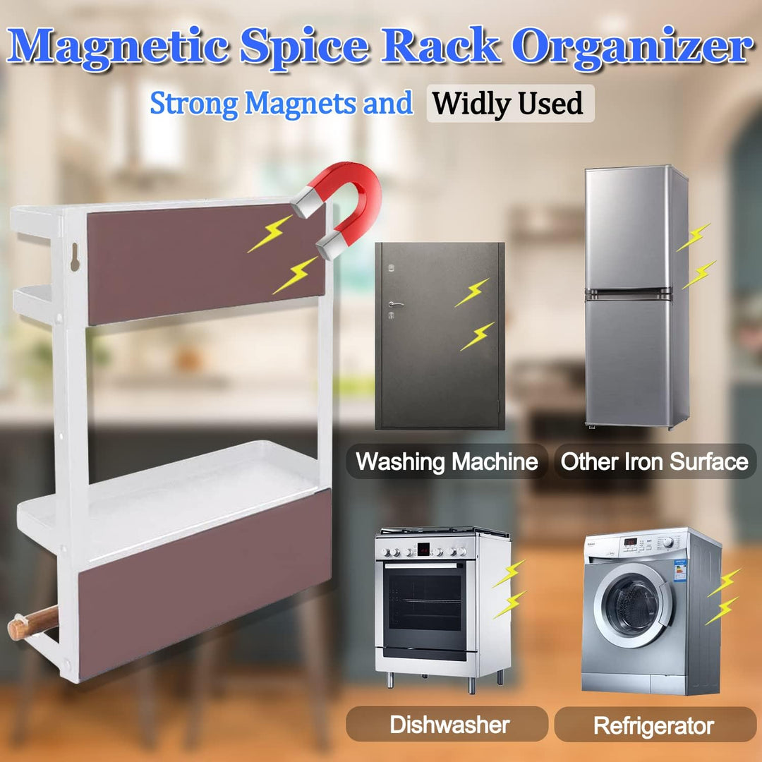 Magnetisches Gewürzregal für den Kühlschrank mit Papierhandtuchhalter – Oryden