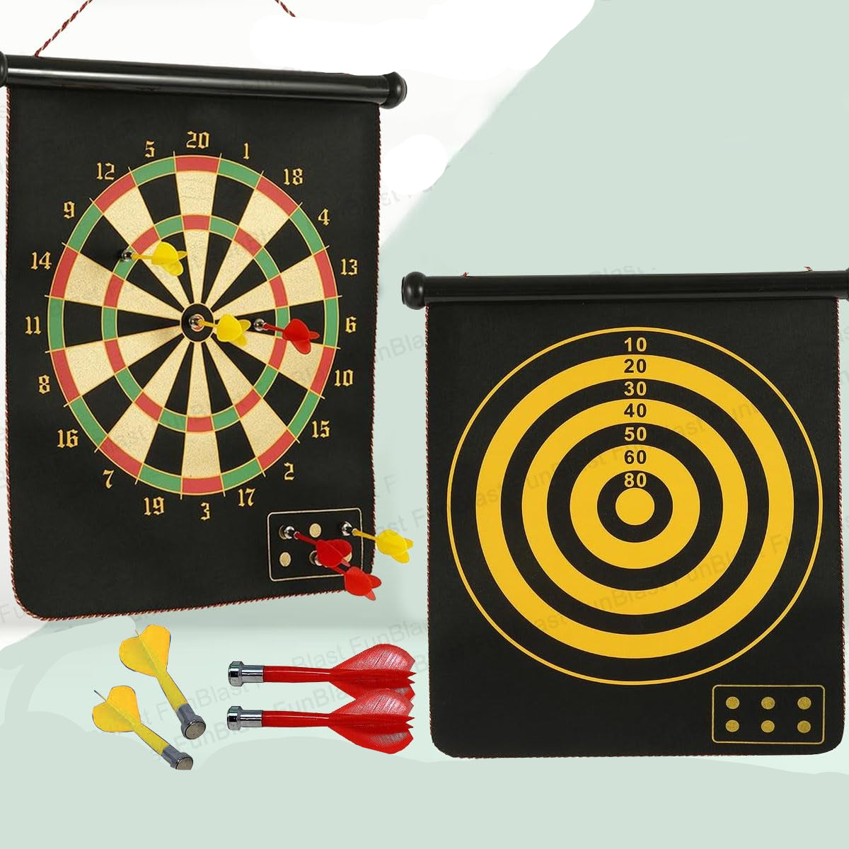 Norvo | Magnetix MagnoDart | Sikker leke moro - Magnetisk dartbrett for barn, tosidig og sammenleggbart