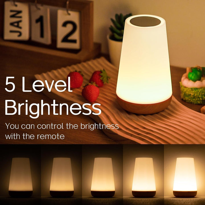 Skanto | Nattlys, LED Berørings Bordlampe, 13 RGB Farger Skiftende